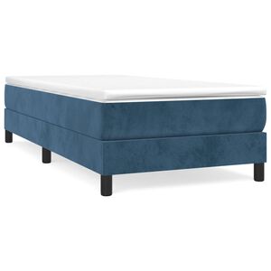 vidaXL Boxspringbettgestell Dunkelblau 100x200 cm Samt