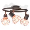 vidaXL Deckenstrahler mit 3 LED-Gl&uuml;hlampen 12 W
