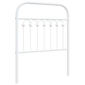 vidaXL Kopfteil Metall Wei&szlig; 75 cm