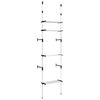 vidaXL Teleskop-Garderobe mit Regalen Aluminium