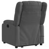 vidaXL Massagesessel mit Aufstehhilfe Dunkelgrau Stoff