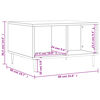 vidaXL Couchtisch Hochglanz-Wei&szlig; 60x50x36,5 cm Holzwerkstoff