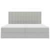 vidaXL Aufbewahrungsbett mit Matratze Hellgrau 200 x 200 cm Samt