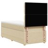 vidaXL Boxspringbett mit Matratze Creme 100x200 cm Stoff