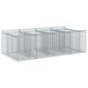 vidaXL Gabionen-Hochbeet 2 Stk. 200 x 100 x 60 cm Verzinkter Stahl