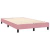 vidaXL Boxspringbett mit Matratze & LED Rosa 160x220 cm Samt