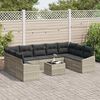 vidaXL Gartensofa-set mit Speicher Hellgrau Poly-Rattan