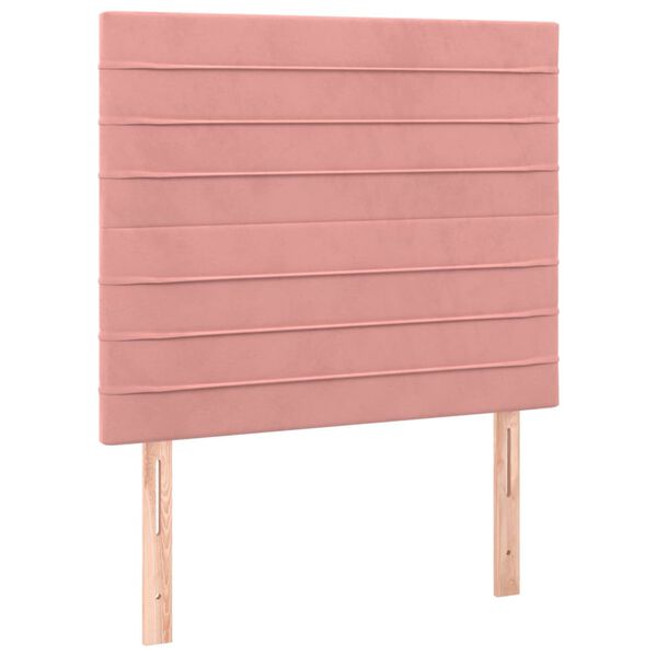 vidaXL Kopfteil Rosa 80x5x118/128 cm Samt