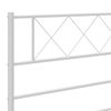 vidaXL Bettgestell mit Kopf- und Fu&szlig;teil Metall Wei&szlig; 107x203 cm