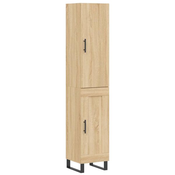 vidaXL Highboard Sonoma-Eiche 34,5x34x180 cm Holzwerkstoff
