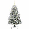 vidaXL Künstlicher Weihnachtsbaum Grün und Weiß 120 cm PVC und Metall