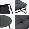 vidaXL Garten Essgruppe 5 pcs Schwarz Stahl