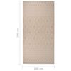 vidaXL Outdoor-Teppich Flachgewebe 100x200 cm Braun Gestreift
