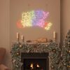 vidaXL Weihnachtsschild mit 240 LEDs Mehrfarbig 100 x 50 cm PVC