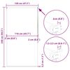vidaXL Duschrollo 120x240 cm Stoffbreite 116 cm