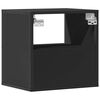 vidaXL Wand-Nachttisch Schwarz 40x31x39,5 cm