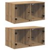 vidaXL Wandschr&auml;nke 2 Stk. 68 x 37 x 35 cm Holzwerkstoff Artisan-Eiche