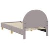 vidaXL Kinderbettgestell mit Kopfteil Hellgrau 80 x 160 cm Schafstoff