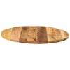vidaXL Tischplatte &Oslash; 80x1,5 cm Rund Raues Massives Mangoholz