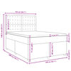 vidaXL Boxspringbett mit Matratze Blau 140x200 cm Stoff