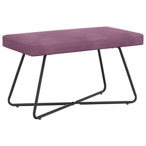 vidaXL Bank Uni Lila 80 x 40 x 45 cm Samt