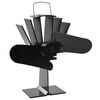 vidaXL Ofenventilator W&auml;rmebetrieben 2 Bl&auml;tter Schwarz