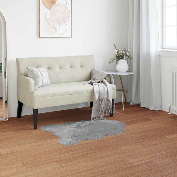 vidaXL Kunstschaffell Teppich Tafalla Grau 50 x 80 cm Polyester