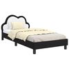 vidaXL Kinderbettgestell mit Kopfteil Schwarz 80 x 200 cm PU