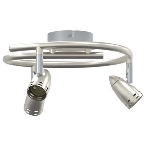 vidaXL Deckenstrahler mit Strahlern Nickel 27 x 10 x 12 cm Metall