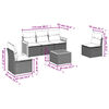 vidaXL 6-tlg. Garten-Sofagarnitur mit Kissen Beige Poly Rattan