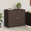 vidaXL Gartenschrank Braun 83x45x76 cm Poly Rattan