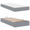vidaXL Bettgestell mit Matratze mit Matratze 2 pcs Hellgrau Stoff