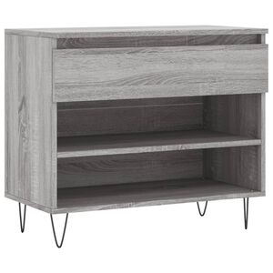 vidaXL Schuhregal Grau Sonoma 70x36x60 cm Holzwerkstoff