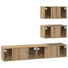 vidaXL TV-Schrankset Wandmontiert 4 pcs Artisan-Eiche Holzwerkstoff