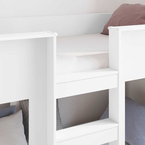 vidaXL Etagenbett f&uuml;r Kinder Wei&szlig; 90 x 200 cm Holzwerkstoff