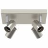 vidaXL Deckenstrahler mit Strahlern Nickel 26 x 26 x 11,5 cm Metall