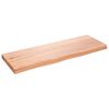 vidaXL Waschtischplatte Hellbraun 80x30x(2-4) cm Massivholz Behandelt