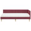 vidaXL Eckbettgestell mit Matratze Sonstiges 2 pcs Grau Stoff