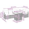 vidaXL Garten-Sofa-Set mit Kissen 7 pcs Beige Poly Rattan