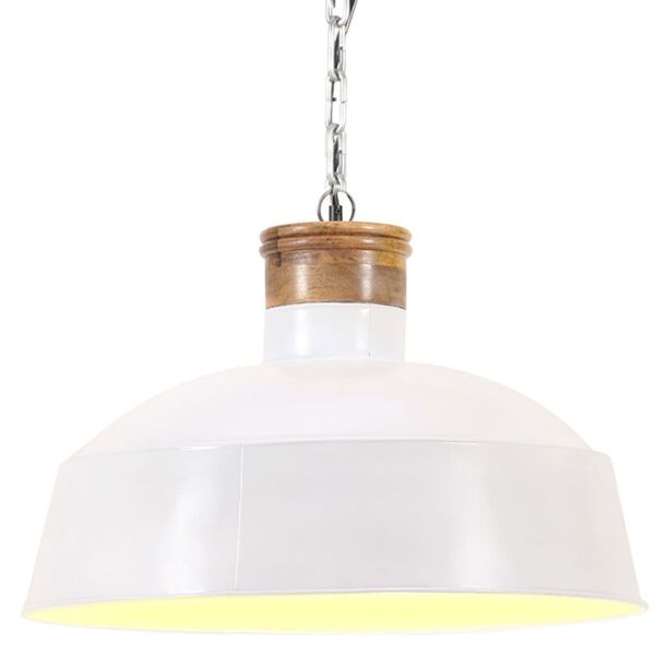 vidaXL H&auml;ngelampe Industriestil 58 cm Wei&szlig; E27