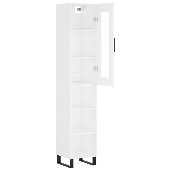 vidaXL Highboard Wei&szlig; 34,5x34x180 cm Holzwerkstoff