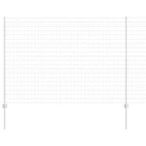vidaXL Euro-Zaun mit Pfosten 10 x 1,6 m Verzinkter Stahl Silber Netz