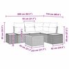 vidaXL Garten-Sofa-Set mit Kissen mit Speicher 5 pcs Grau Poly Rattan