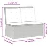 vidaXL Gartenbank Verstellbar mit Kissen Beige Poly Rattan