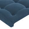 vidaXL Boxspringbett mit Matratze Dunkelblau 200x200 cm Samt