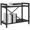vidaXL B&uuml;cherregal Schwarz Eichen-Optik 60 x 30 x 50 cm Holzwerkstoff