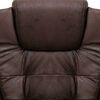 vidaXL B&uuml;rostuhl mit Massagefunktion Dunkelbraun Wildleder-Optik