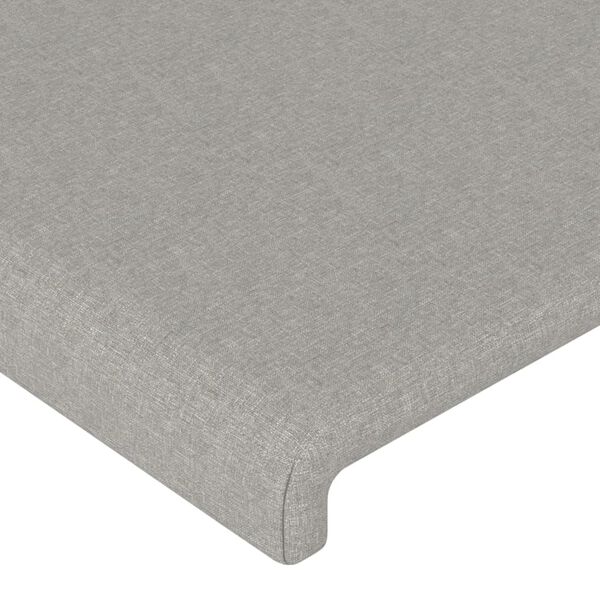 vidaXL Kopfteile 2 Stk. Hellgrau 80x5x78/88 cm Stoff
