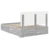 vidaXL Bettrahmen Graues Sonoma 150 x 200 cm Holzwerkstoff