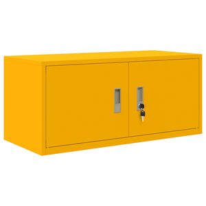 vidaXL Aufbewahrungsschrank Senfgelb 90 x 40 x 40 cm Stahl